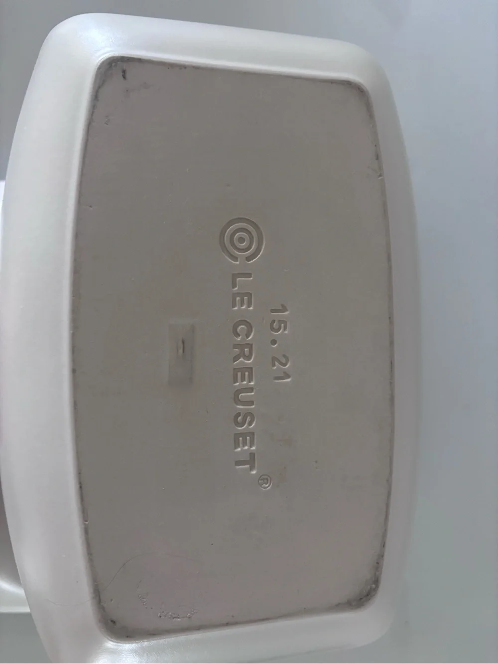 Le Creuset Stoneware Heritage White 3.75 QT Deep Covered Baker Roaster